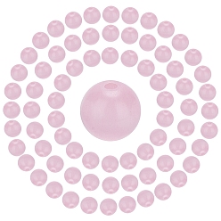 Pink 100 piezas de cuentas de ojo de gato, rondo, rosa, 6 mm, agujero: 1 mm