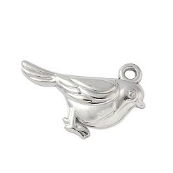 Нержавеющая Сталь Цвет 304 подвески из нержавеющей стали, амулеты птиц, не тускнеет, цвет нержавеющей стали, 17x23x3 мм, отверстие : 1.8 мм