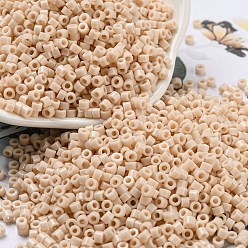 Античный Белый Стеклянный бисер непрозрачных цветов, цилиндр, старинный белый, 2.5x2 мм, отверстие : 1.4 мм