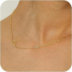 Letter P Латунные начальные звенья цепи ожерелья для женщин, Письмо P, 15.75 дюйм (40 см)