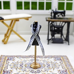 Черный Миниатюрная модель и линейка из смолы, украшения, аксессуары для домашнего кукольного домика с микро-ландшафтом, притворяясь опорными украшениями, чёрные, 20x82 мм, 2 шт / комплект