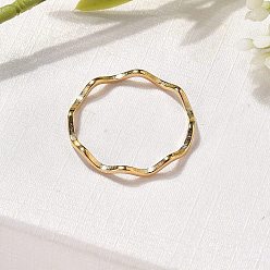 Настоящее золото 18K 304 кольца перста из нержавеющей стали, реальный 18 k позолоченный, 1 мм, внутренний диаметр: 17.8 мм