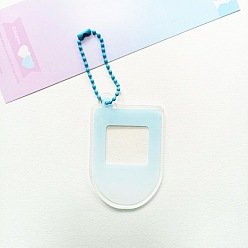 Arch Постепенный акриловый диск кулон брелок заготовки, с шаровыми цепей, арочный узор, 5~10 см