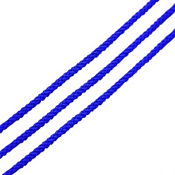 Синий Экологически чистые окрашенные круглые нейлоновые хлопковые шнуры с нитками, синие, 1 мм, 20 ярдов / рулон