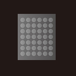 Clear 168Pcs Transparent Acrylic Double-sided Stickers, Traceless Sticky Dots, Flat Round, Clear, 10x1mm, 42pcs/sheet, 4 sheets/set