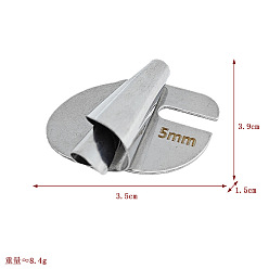 Stainless Steel Color Stainless Iron Sewing Rolled Hemmer Foot, Wide Rolled Hem Pressure Foot, Stainless Steel Color, 39x35x15mm