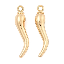 Золотой Стойки подвески обшивки сплава, горячие прелести перец, золотые, 30x6x6 мм, отверстие : 1.8 мм