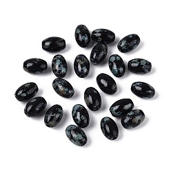 Черный Выпечка краска стеклянные бусины, рис, чёрные, 6.5~7x4~4.5 мм, отверстие : 0.9~1.2 мм, Около 263 шт / 50 г