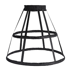 Черный Юбка-крючок из полиэстера и пластиковой проволоки для свадебного платья, бального платья, чёрные, 590x470 мм