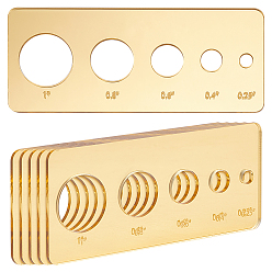 Светло-хаки Акриловый инструмент для установки безопасных глаз для изготовления игрушек, доска для измерения глазного яблока куклы, светлый хаки, 120x50x2~2.5 мм, отверстие: 6мм и 10мм и 15мм и 20мм и 25мм