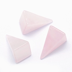 Quartz Rose Naturel a augmenté perles de quartz, cône, perles non percées / sans trou, 25x14x14.5mm