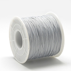Light Grey Polyester Cords, Light Grey, 0.5~0.6mm, about 131.23~142.16 yards(120~130m)/roll