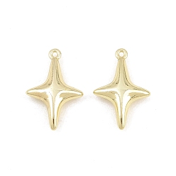Golden Alloy Pendants, Star Charms, Rack Plating, Golden, 18x12x4mm, Hole: 0.9mm
