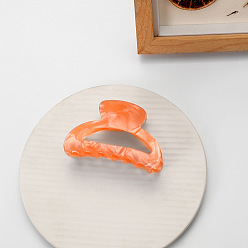 Легкий Лосось Акриловые заколки с большими когтями для густых волос, светлый померанцевый, 82 мм