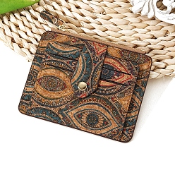 Eye Пробковая сумка для карточек с винтажным принтом, Держатель визитной карточки, чехол для визиток, глаз, 120x90 мм