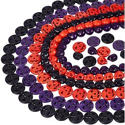 Türkis 210 Stk. 2 Größen synthetische türkisfarbene Schildkrötenperlen, gefärbt, Türkis, 18x14x8 mm, 15x12x6 mm, Bohrung: 1 mm