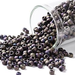 (615) Matte Color Iris Purple TOHO Round Seed Beads, Japanese Seed Beads, (615) Matte Color Iris Purple, 8/0, 3mm, Hole: 1mm, about 222pcs/bottle, 10g/bottle