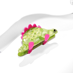 Желто-Зеленый Заколки-когти с уксусной кислотой, динозавр, аксессуары для волос для девочек или женщин, желто-зеленый, 43x86 мм