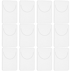 Прозрачный 40 шт. ПП пластиковые пустые закладки, прямоугольные, прозрачные, 40x30x0.5 мм