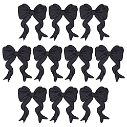 Черный Полиэстер гладить/пришивать заплатки, термоклей, аппликации из ткани, бантом, чёрные, 152x116x1 мм