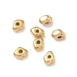 Настоящее золото 18K 304 из нержавеющей стали бусы, самородки, ионное покрытие (ip), реальный 18 k позолоченный, 7x5.5x3.5 мм, отверстие : 1.4 мм