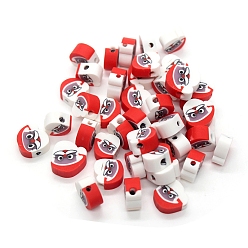 Santa Claus Новогодние бусы из полимерной глины ручной работы, Дед Мороз, 10 мм, около 1000 шт / упаковка