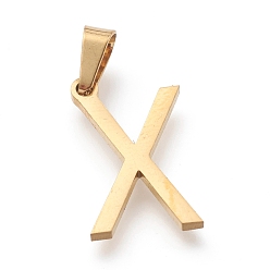 Letter X 304 подвески из нержавеющей стали, греческий алфавит, letter.x, 17x10.5x1 мм, отверстие : 3x5.5 мм