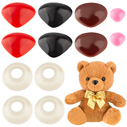 (52) Непрозрачная лаванда 200 шт 4 цвета плоские треугольные пластиковые носы для поделок, принадлежности для изготовления кукол, с пластиковыми прокладками 200шт., разноцветные, 14x11 мм