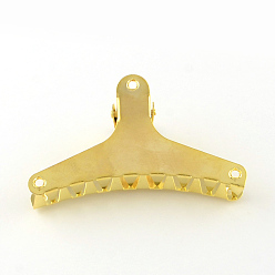 Золотой Железные зажимы когтя волос, золотые, 43x78 мм