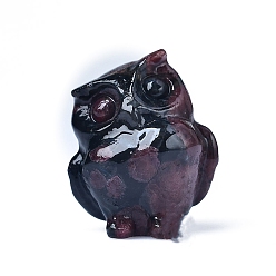 Гранат Резные украшения из натурального граната в форме совы, для домашнего офисного стола, 35 мм