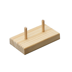 Wheat Spools Solid Wood Thread Rack, Thread Holder Organizer, Wheat, 100x55mm