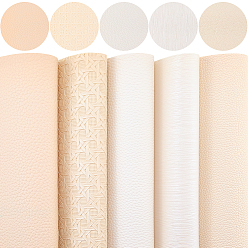 Бежевый 5шт. ткани из искусственной кожи, diy craft, прямоугольные, бежевые, 330~340x198~202x0.5~1 мм