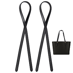 Черный 1 пара второго слоя ремней из коровьей кожи, чёрные, 810x13.5x3.5 мм, отверстие : 2.5 мм