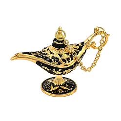 Черный Эмалированный чайник из сплава, украшение для дома, для украшения рабочего стола домашнего офиса, без свинца и без кадмия, чёрные, 26x70x44 мм