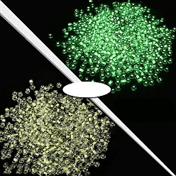 Светло-желтый Светящиеся прозрачные круглые стеклянные бусины, ювелирные аксессуары своими руками, светящиеся в темноте бусы, светло-желтый, 4 мм, 450 г