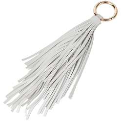Бежевый Брелок с подвесками-кисточками из искусственной кожи, золотые, бежевые, 210 мм