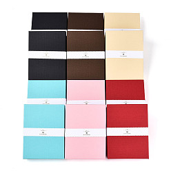 (52) Непрозрачная лаванда 12шт. 6цвета картонные коробки для ювелирных изделий, для ожерелья, Браслеты, кольцо, серьга, с черной губкой внутри, прямоугольные, разноцветные, 16x12x3.1 см, 2 шт / цвет