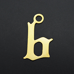 Letter B 201 Edelstahl Reize, Laserschnitt, Buchstabe, golden, letter.b, 7x5.5x1 mm, Bohrung: 1.2 mm