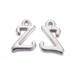 Letter Z Подвески из платины, стойки покрытие, без кадмия и без свинца, letter.z, 13x10x2 мм, отверстие : 1.5 мм
