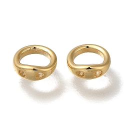 Настоящее золото 24K Латунные кольца-шармы-соединители, браслет ожерелье конец петля провод протектор, без кадмия и без свинца, реальный 24 k позолоченный, 5.5x2 мм, отверстие : 3 мм