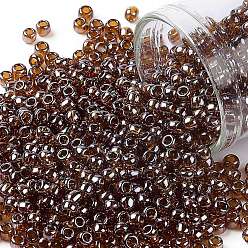 (114) Transparent Luster Smoky Topaz TOHO Round Seed Beads, Japanese Seed Beads, (114) Transparent Luster Smoky Topaz, 8/0, 3mm, Hole: 1mm, about 222pcs/bottle, 10g/bottle