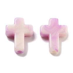 чертополох Акриловые бусины, крестик, имитация драгоценных камней, чертополох, 15.5x12x4.5 мм, отверстие : 2 мм, 1064 шт / 500 г