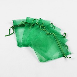 Green Organza Bags, Green, about 7cm wide, 9cm long