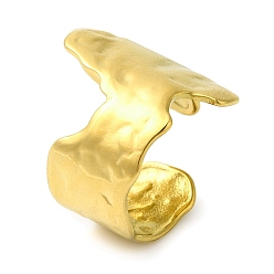 Настоящее золото 18K 304 открытые манжеты из нержавеющей стали для женщин, , реальный 18 k позолоченный, 28 мм, регулируемый