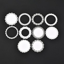 Round Scrapbook Paper Pad, for DIY Album Scrapbook, Greeting Card, Background Paper, Round Pattern, 8~8.1x0.01cm, Inner Diameter: 4.8~6.55cm, 10pcs/set