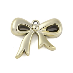 Золотой Пластмассовые подвески ccb, бантом, золотые, 40x49x11 мм, отверстие : 3.5 мм