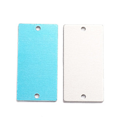 Платина Алюминиевые звенья, штамповка пустой метки, табличка с фамилией, бланки визиток, прямоугольные, платина, 50.5x25x1.5 мм, отверстие : 2.5 мм