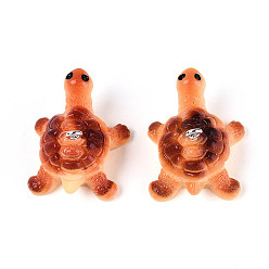 Сэнди Коричневый Непрозрачные подвески смолы, очарование черепахи, с платиново-железными петлями, песчаный коричневый, 19x28.5~29x24.5 мм, отверстие : 2 мм