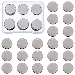 Черный Цвет Металла Латунные подвески, штампованная зеркальная полировка пустая бирка, плоско-круглые, металлический черный , 17x1 мм, отверстие : 1 мм, 30 шт / коробка