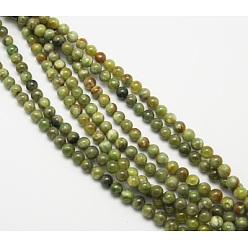 Idocrase Natural Idocrase Beads Strands, Vesuvianite Beads, Round, 4mm, Hole: 1mm, about 100pcs/strand, 16 inch